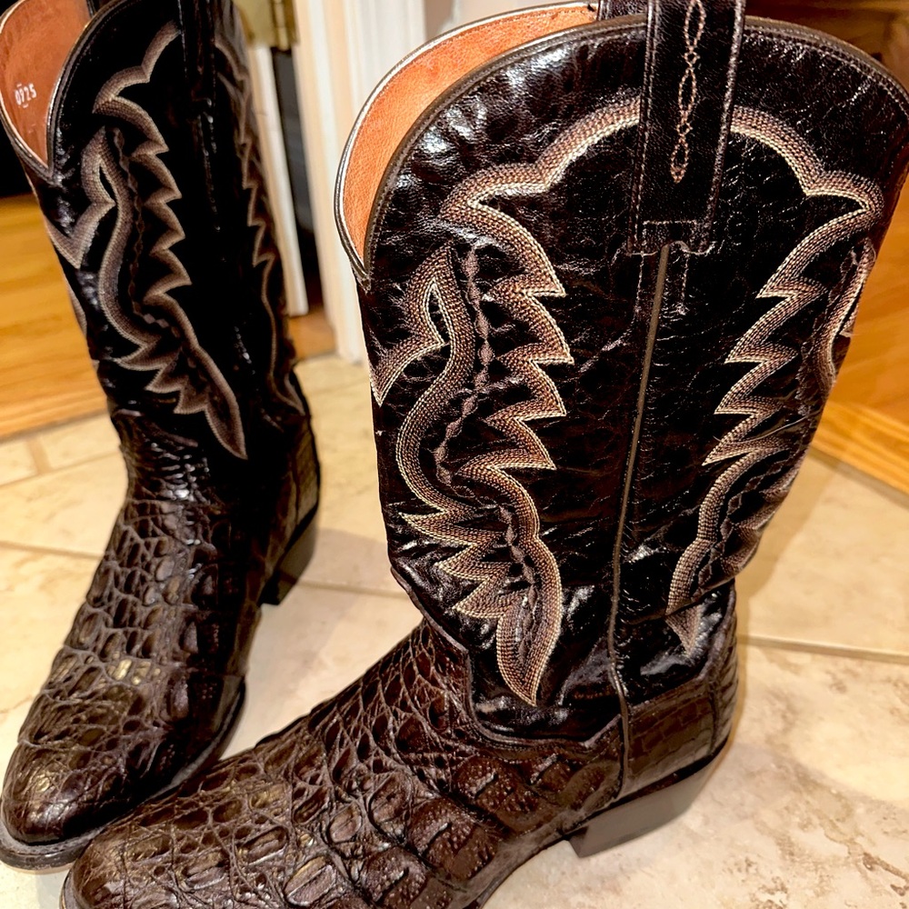 Dan Post alligator boots.